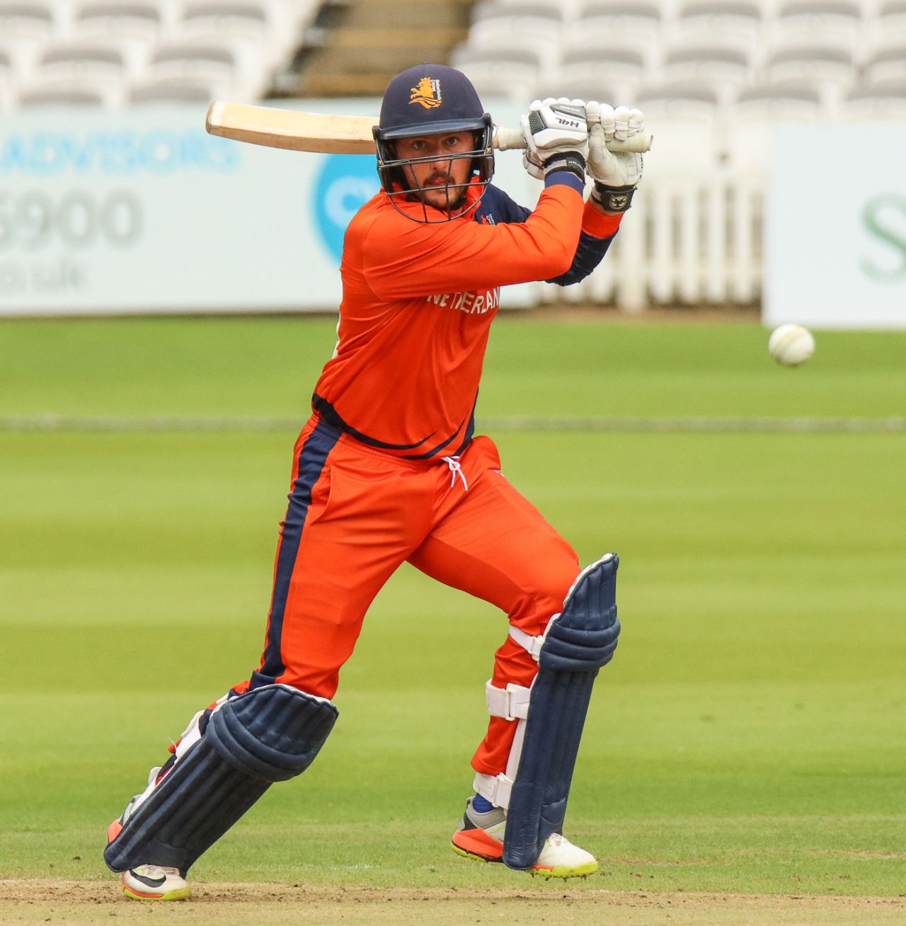 Wesley Barresi hammers a drive through the covers for a boundary, Nepal v Netherlands, MCC Tri-Series, Lord's, July 29, 2018