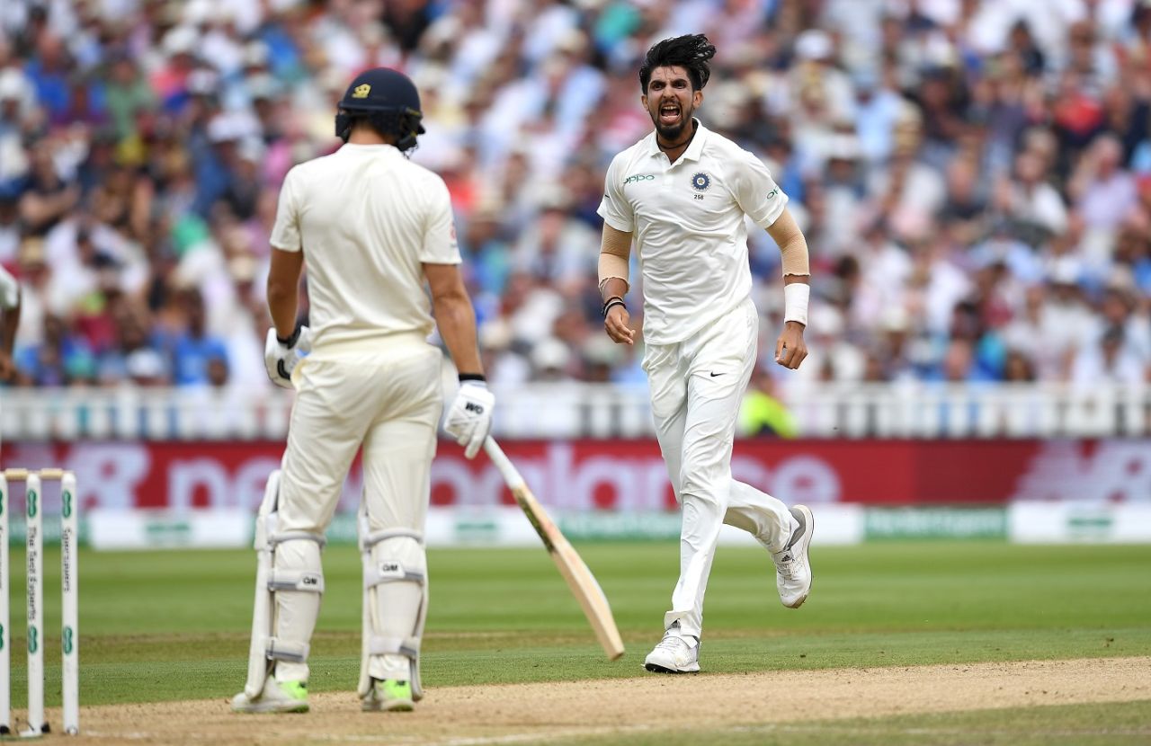 Ishant Sharma roars after getting Dawid Malan with a beauty , England v India, 1st Test, 3rd day, Edgbaston, August 3, 2018