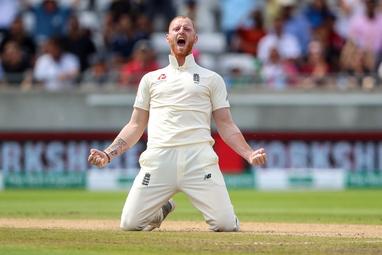 Ben Stokes roars after taking a wicket, England v India, 1st Test, Edgbaston, day four, August 4, 2018