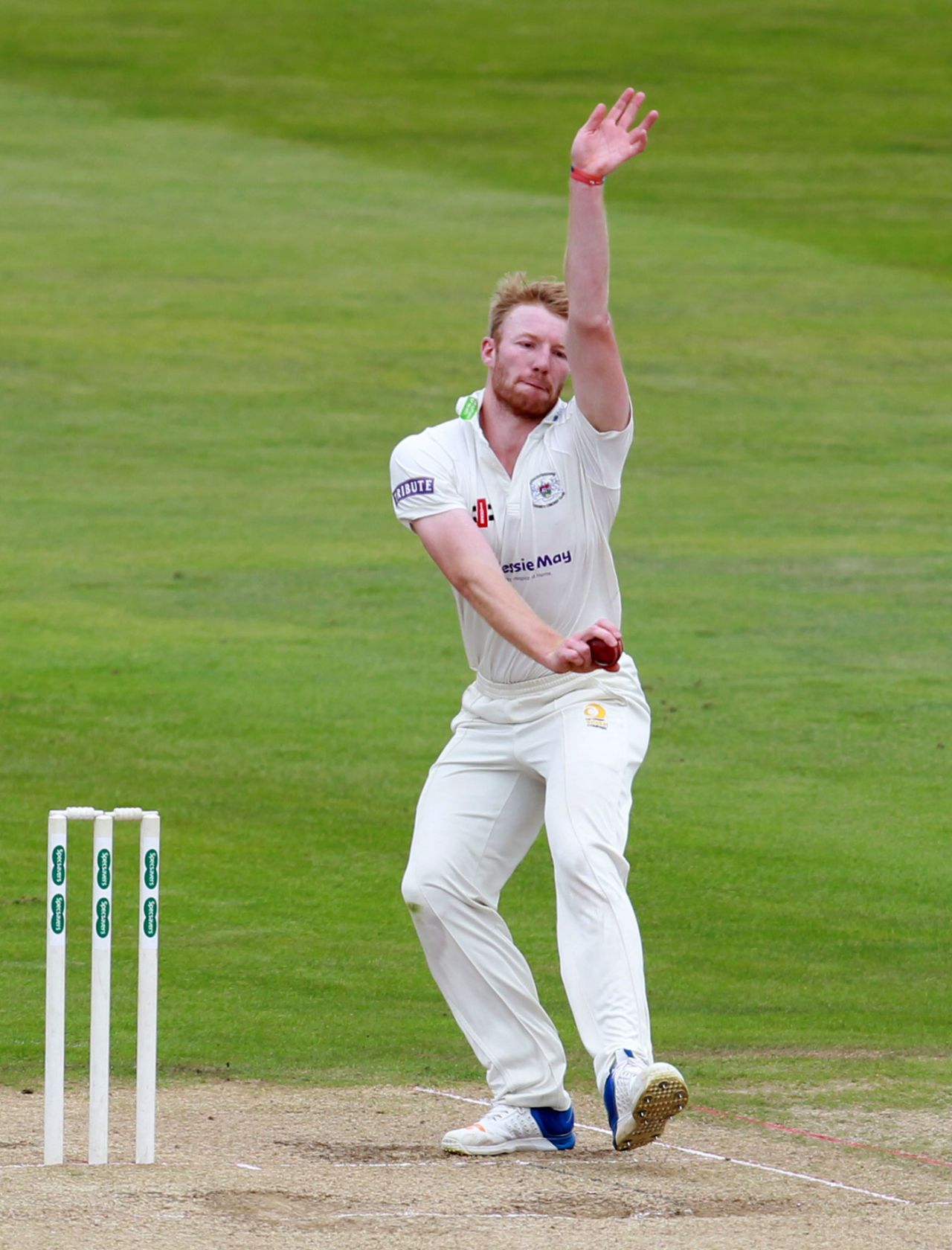 Liam Norwell in action, Northamptonshire v Gloucestershire, August 17, 2017