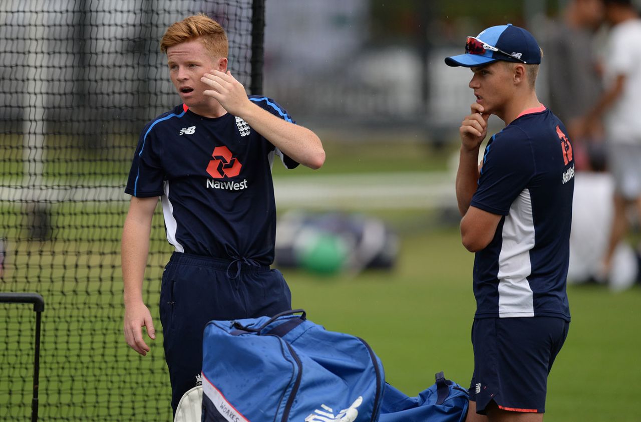 Ollie Pope and Sam Curran in the nets at Lord's, England v India, 2nd Test, August 7, 2018