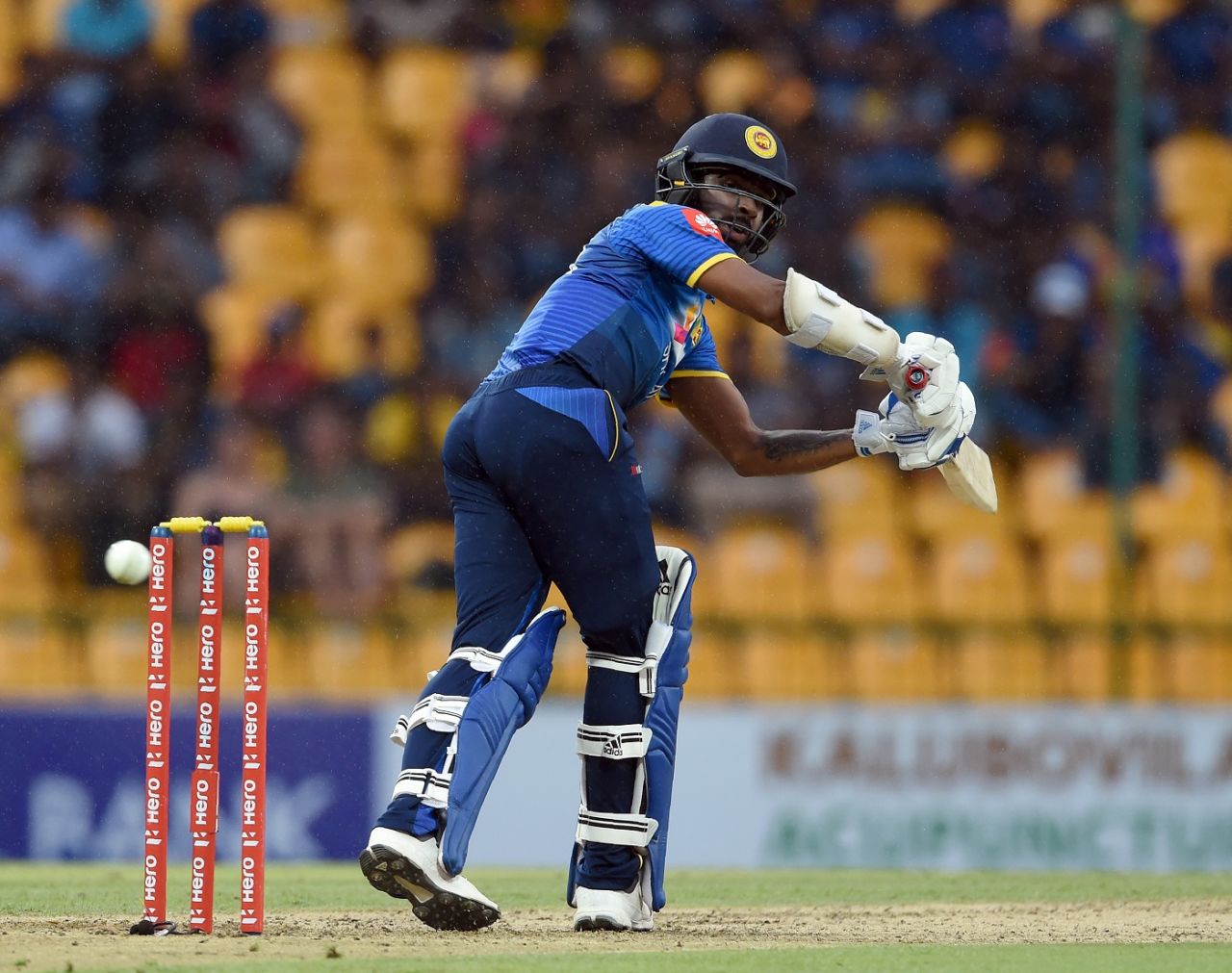 Niroshan Dickwella clips the ball off his pads, Sri Lanka v South Africa, 4th ODI, Pallekele, August 8, 2018
