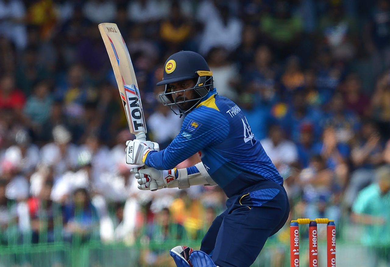Upul Tharanga plays a shot, Sri Lanka v South Africa, 5th ODI, Colombo, August 12, 2018