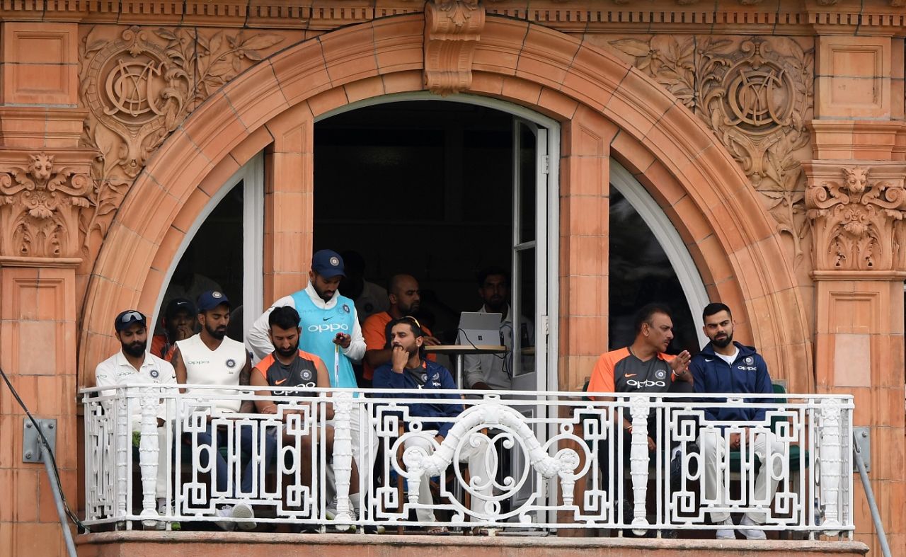 A despondent India balcony at the ground, England vs India, 2nd Test, Lord's, 4th day, August 12, 2018