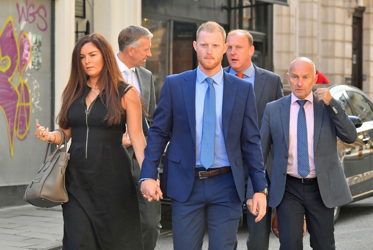Ben Stokes outside court as his trial enters its second week, Bristol, August 13, 2018