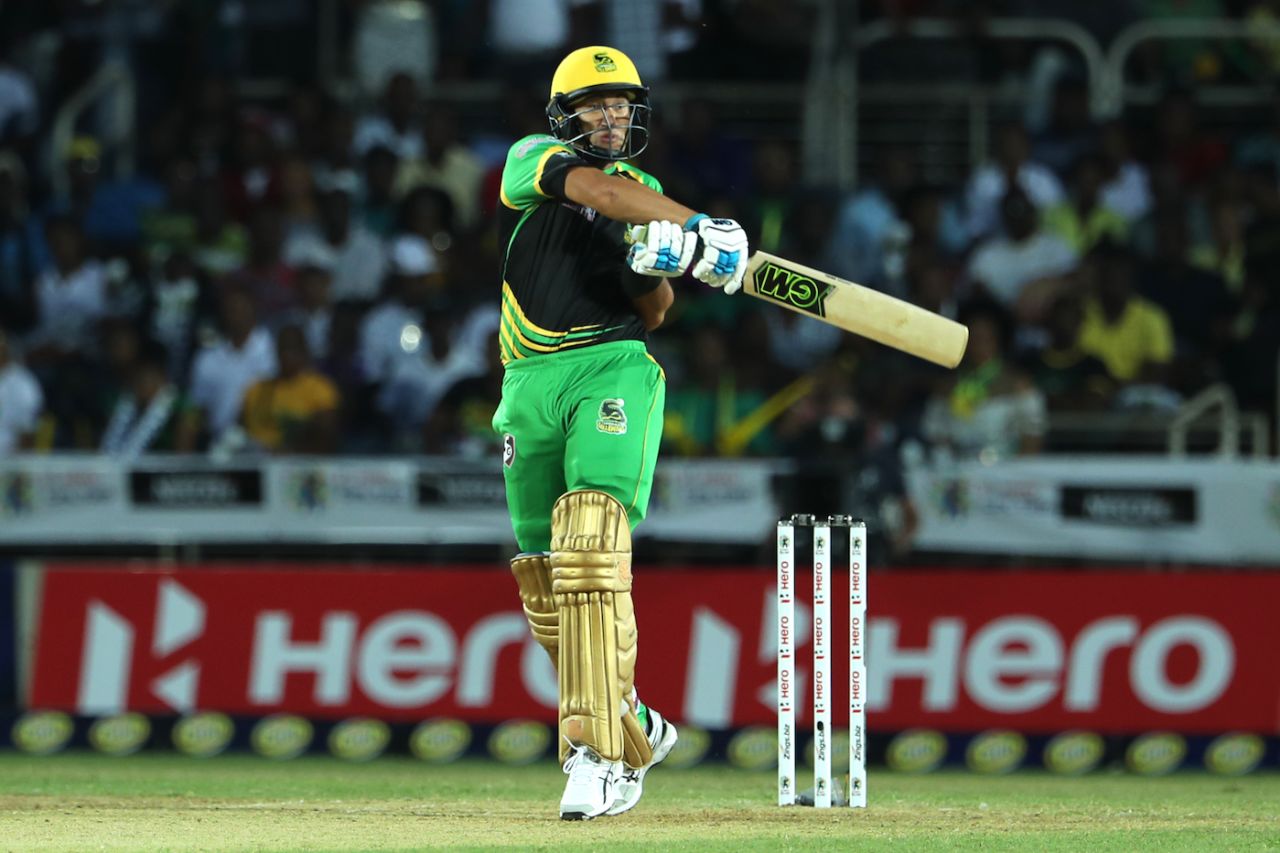 Ross Taylor swats the ball away, Jamaica Tallawahs v St Kitts and Nevis Patriots, CPL 2018, Kingston, August 15, 2018