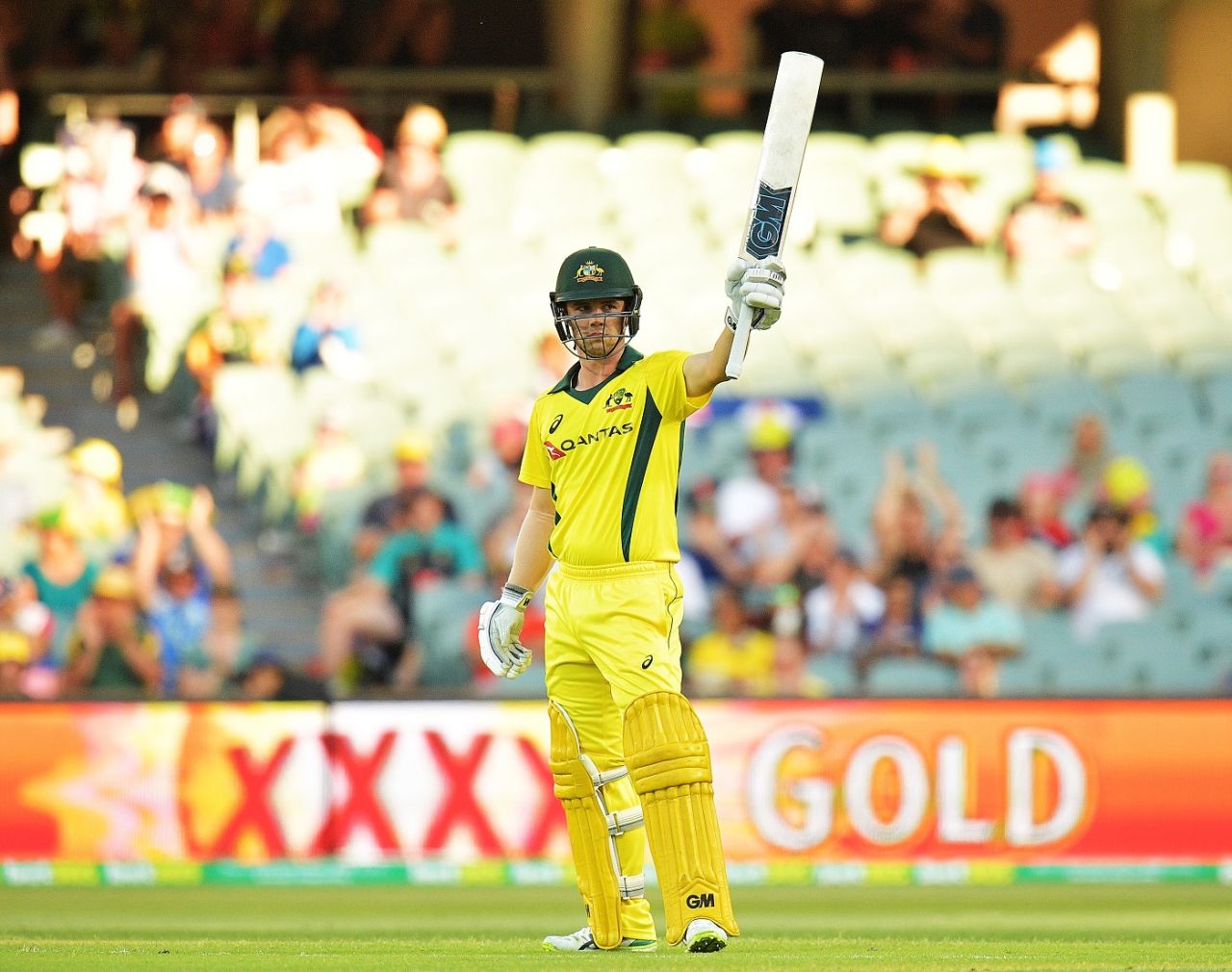 Travis Head raises his bat, Australia v England, 4th ODI
