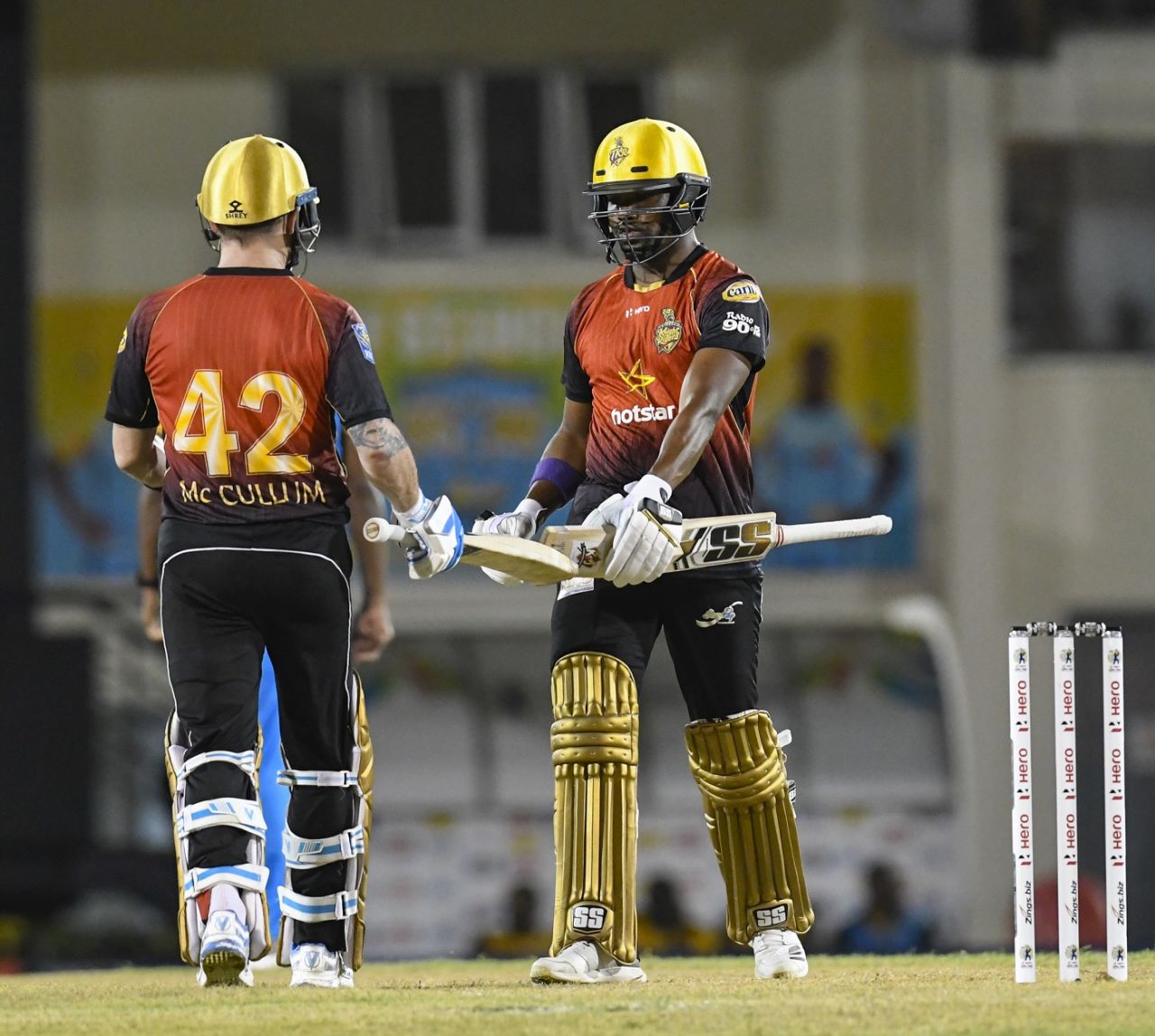 Darren Bravo and Brendon McCullum shared a match-winning stand, ST Lucia Stars v Trinbago Knight Riders, Gros Islet, August 16, 2018
