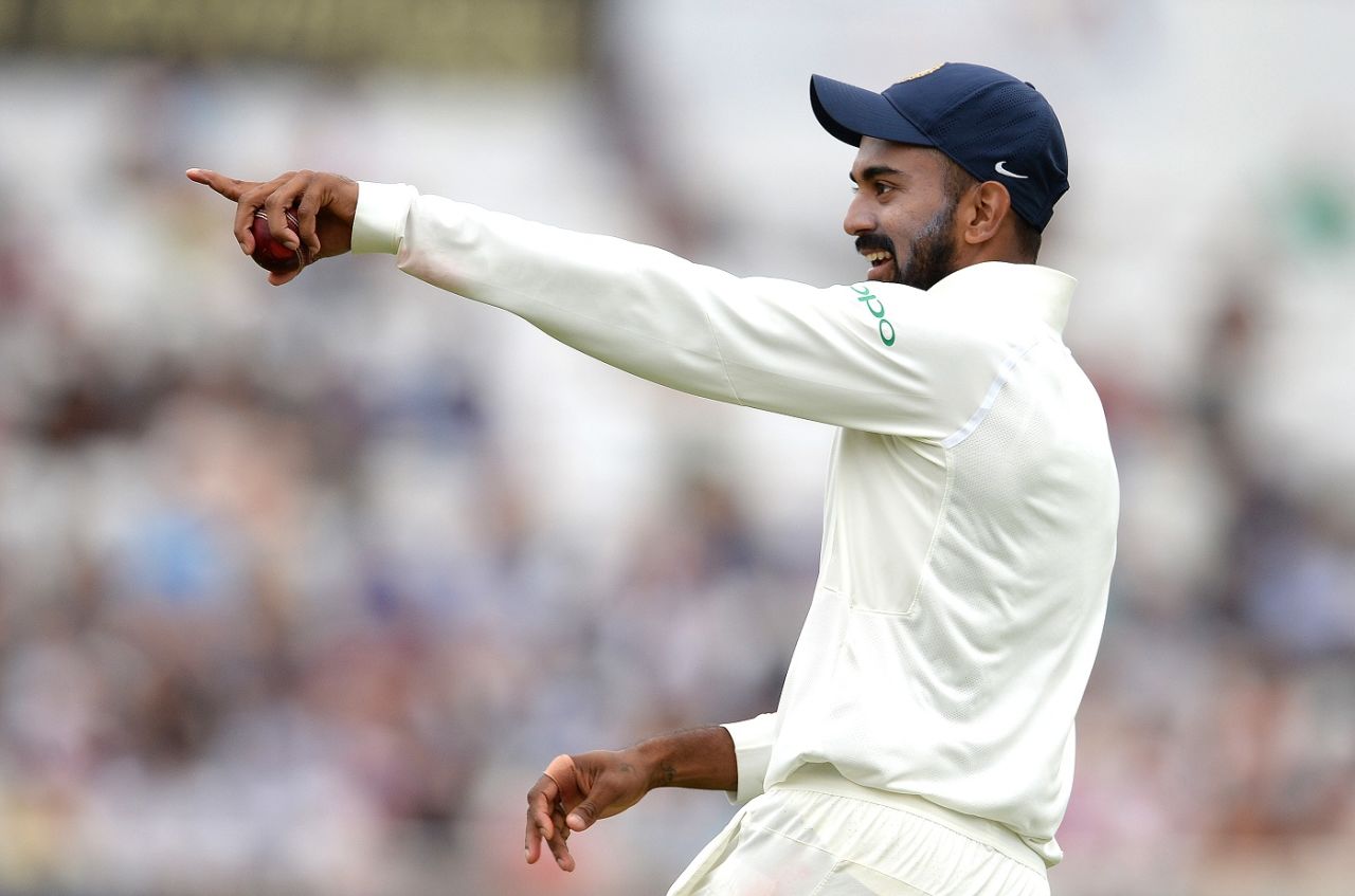 KL Rahul celebrates after taking a catch, England v India, 3rd Test, Trent Bridge, 4th day, August 21, 2018