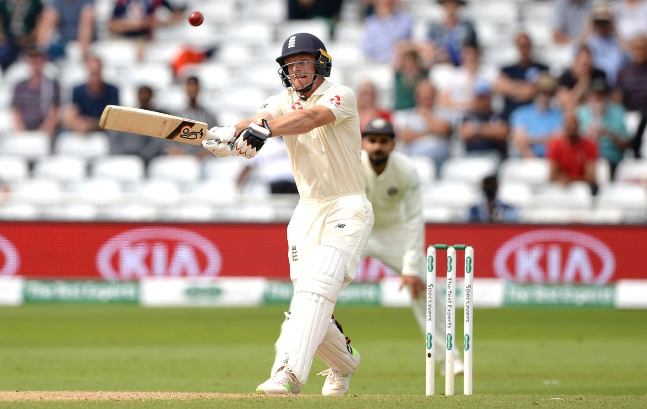 Jos Buttler miscues a pull, England v India, 3rd Test, Trent Bridge, 4th day, August 21, 2018