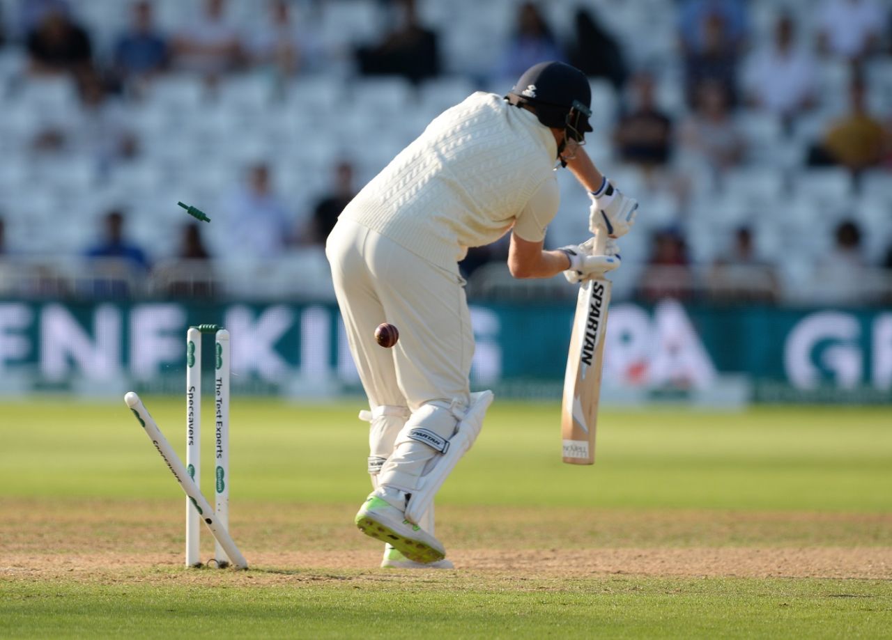 Jonny Bairstow was cleaned up first ball, England v India, 3rd Test, Trent Bridge, 4th day, August 21, 2018