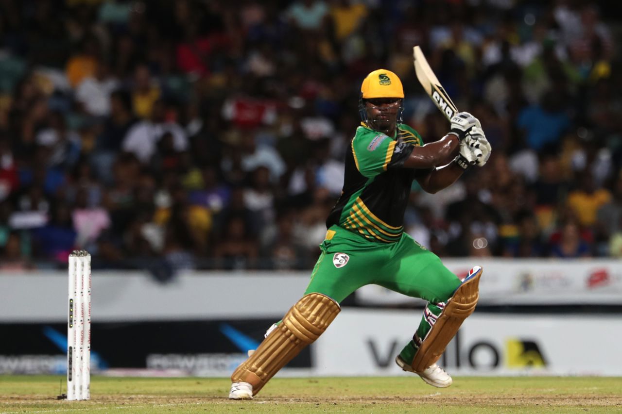 Johnson Charles plays one of the back foot, Barbados Tridents v Jamaica Tallahwahs, CPL 2018, Bridgetown, August 39, 2018