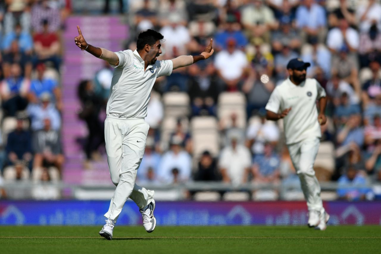 Jasprit Bumrah struck in his second over to dismiss Keaton Jennings, England v India, 4th Test, Ageas Bowl, 1st day, August 30, 2018