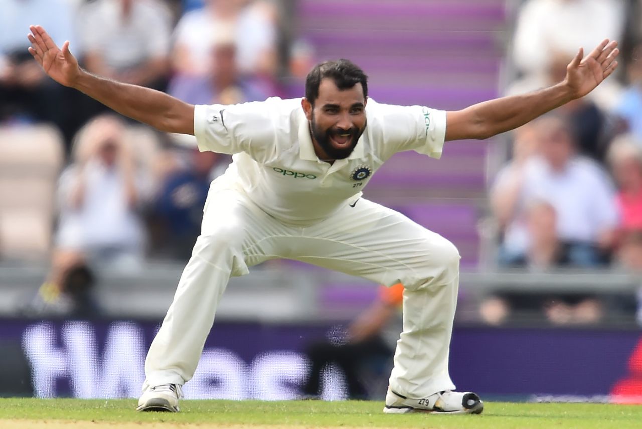 Mohammed Shami appeals successfully, England v India, 4th Test, Ageas Bowl, 1st day, August 30, 2018
