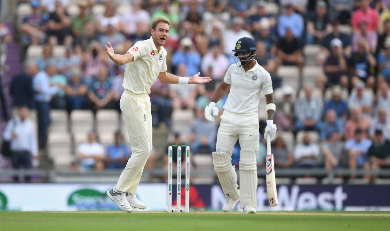 Stuart Broad appeals successfully against KL Rahul, England v India, 4th Test, Southampton, 2nd day, August 31, 2018
