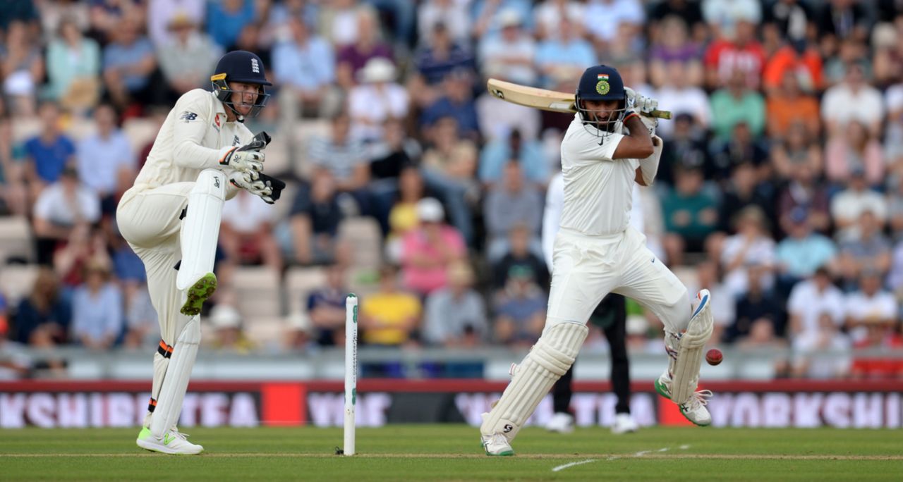 Cheteshwar Pujara plays a square cut, England v India, 4th Test, Southampton, 2nd day, August 31, 2018