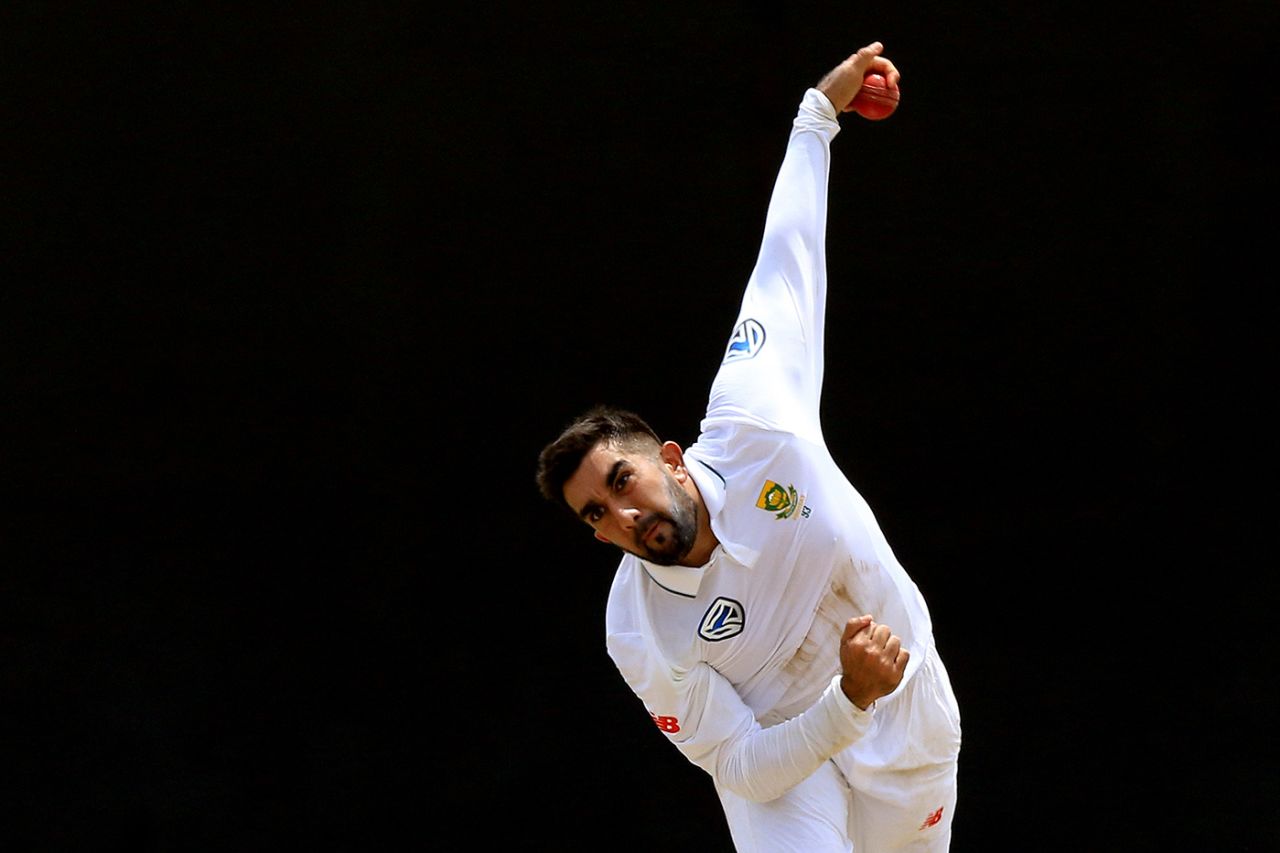 Tabraiz Shamsi bowls, Sri Lanka Board XI v South Africa, tour match, day one, Colombo,  July 7, 2018