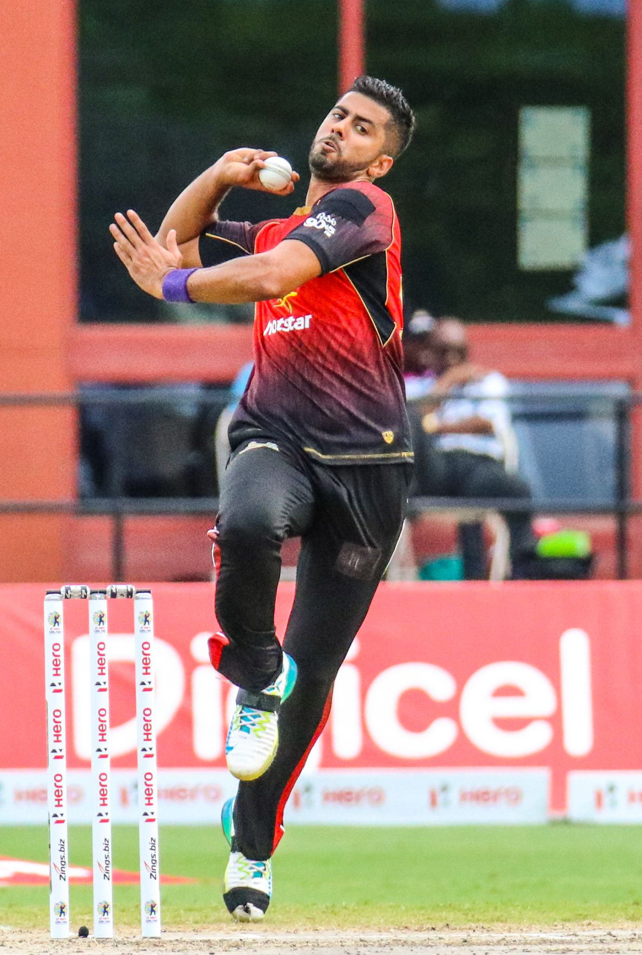 Ali Khan has been a leading force with the ball for Trinbago Knight Riders, Jamaica Tallawahs v Trinbago Knight Riders, CPL 2018, Lauderhill, August 19, 2018