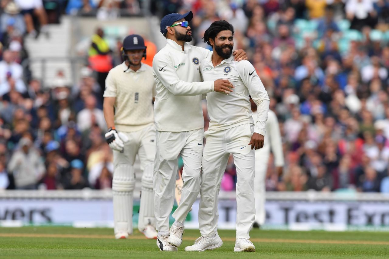 Ravindra Jadeja picked up four wickets, England v India, 5th Test, The Oval, 2nd day, September 8, 2018