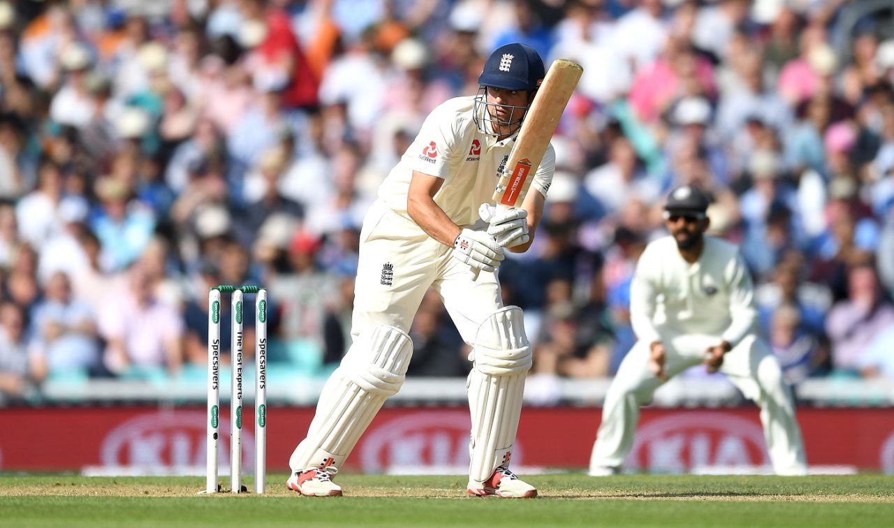 Alastair Cook flicks off his pads, England v India, 5th Test, The Oval, 3rd day, September 9, 2018