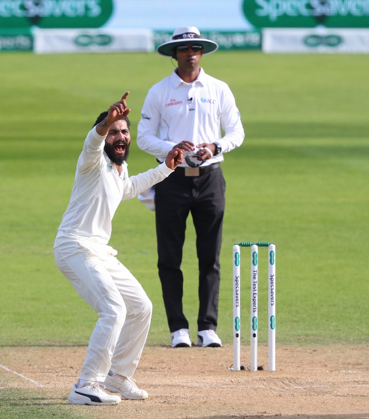 Ravindra Jadeja goes up in appeal, England v India, 5th Test, The Oval, 3rd day, September 9, 2018