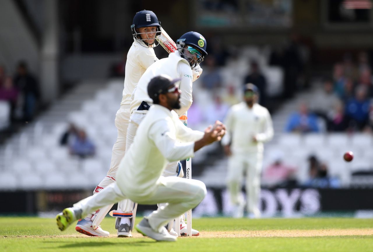 Ajinkya Rahane drops Joe Root, England v India, 5th Test, The Oval, 4th day, September 10, 2018