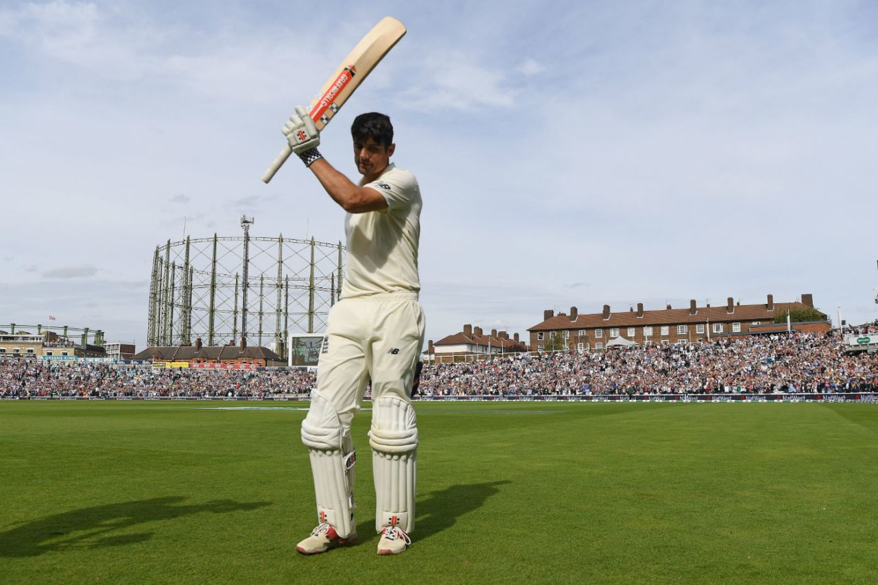 A final goodbye as a Test cricket - an emotional Alastair Cook waves to the fans after being dismissed, England v India, 5th Test, The Oval, 4th day, September 10, 2018