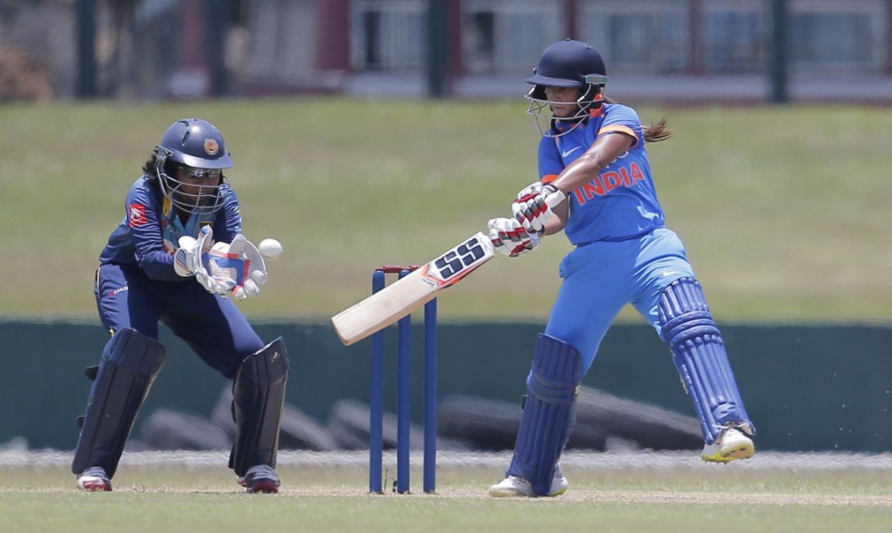Taniya Bhatia plays one on the off side, Sri Lanka women v India women, 2nd ODI, Galle, September 13, 2018