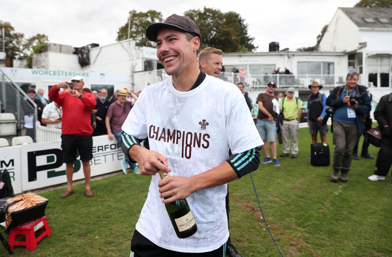 Surrey captain Rory Burns was on the end of a dousing, Worcestershire v Surrey, County Championship, Division One, New Road, September 13, 2018