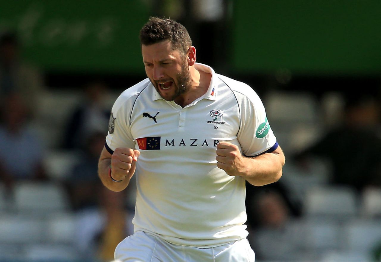 Tim Bresnan secured his best first-class figures, Yorkshire v Hampshire, Specsavers Championship, Division One, September 19, 2018