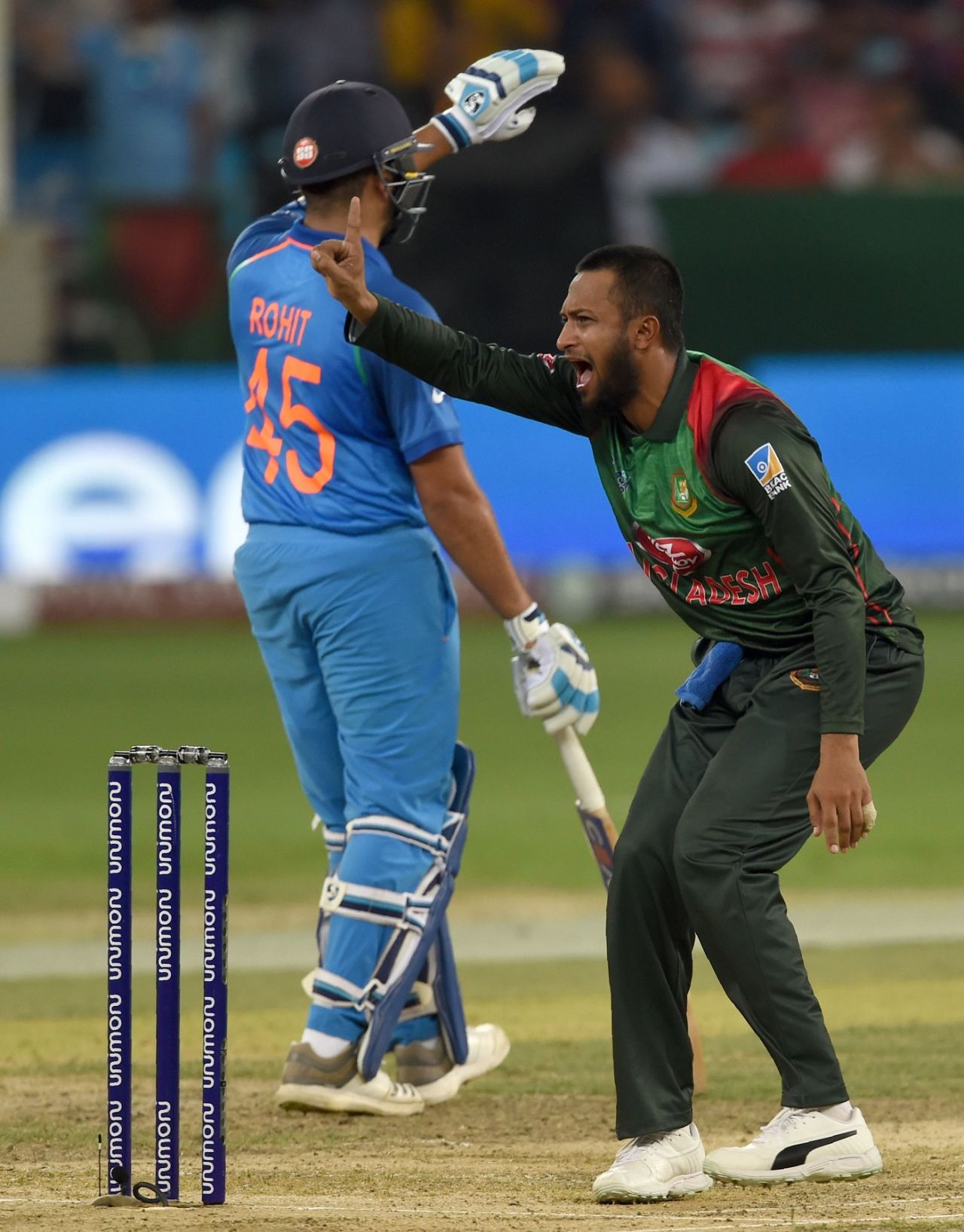 Shakib Al Hasan appeals, Bangladesh v India, Asia Cup, Dubai, September 21, 2018