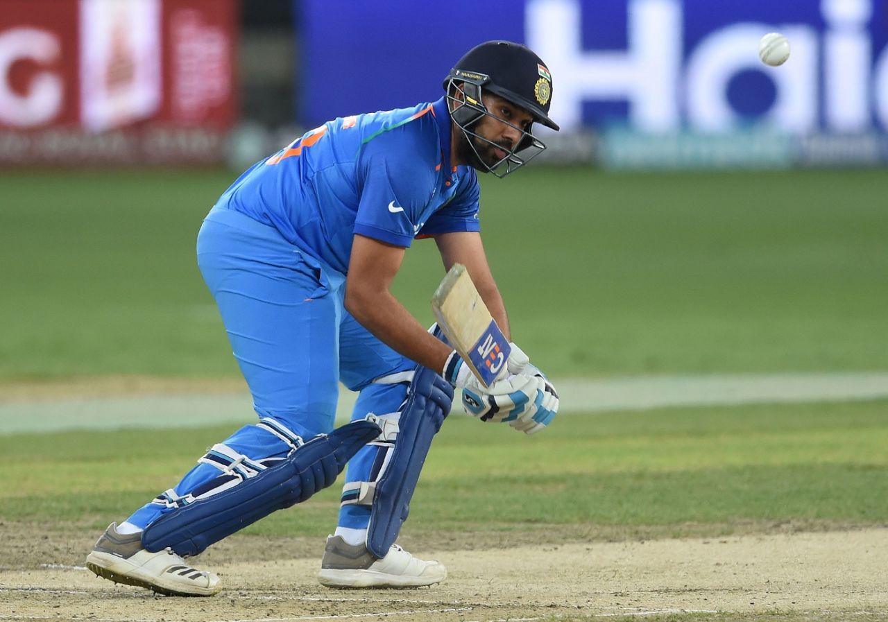 Rohit Sharma opens the bat face, India v Pakistan, Super Fours, Asia Cup 2018, Dubai, September 23, 2018