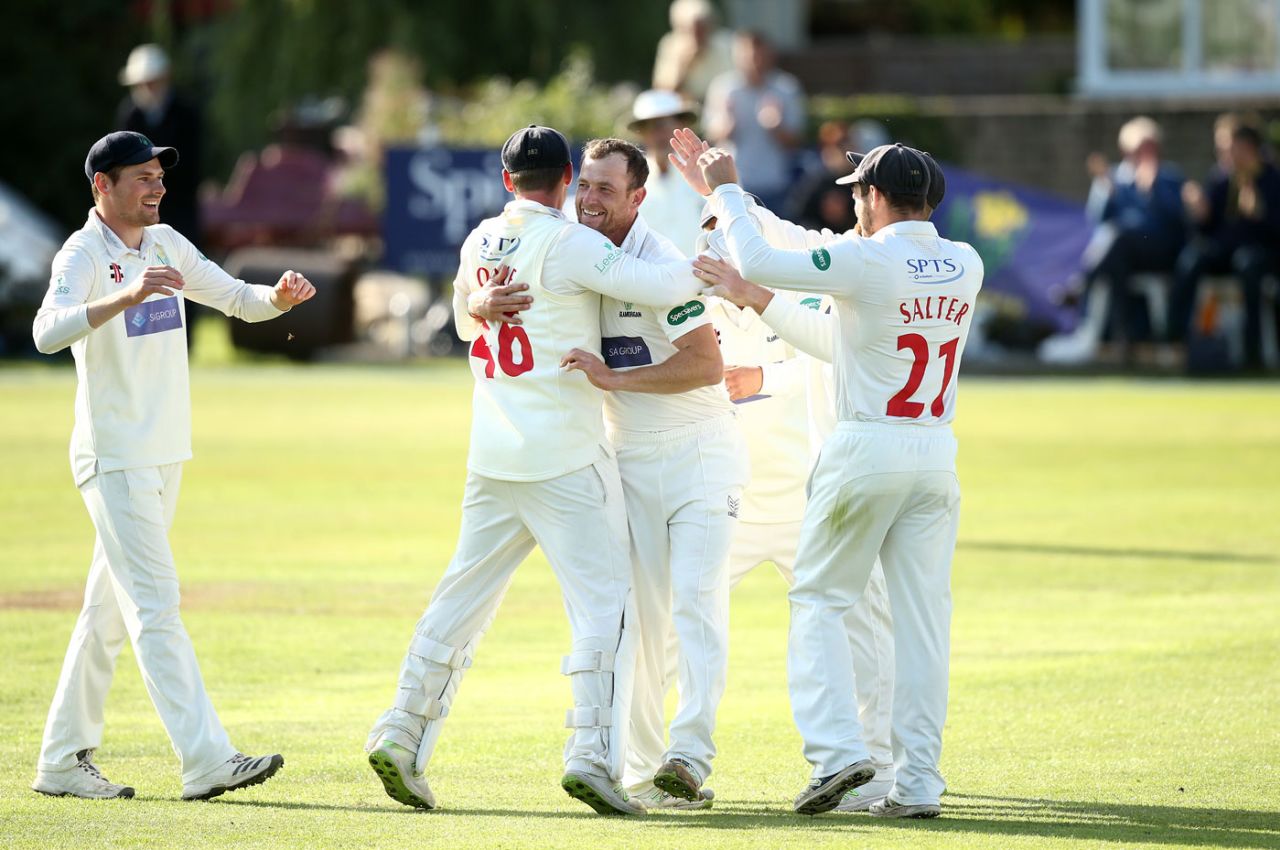 Glamorgan have not had too much to celebrate this season, Glamorgan v Warwickshire, Specsavers Championship, Division Two, Colwyn Bay, August 29, 2018