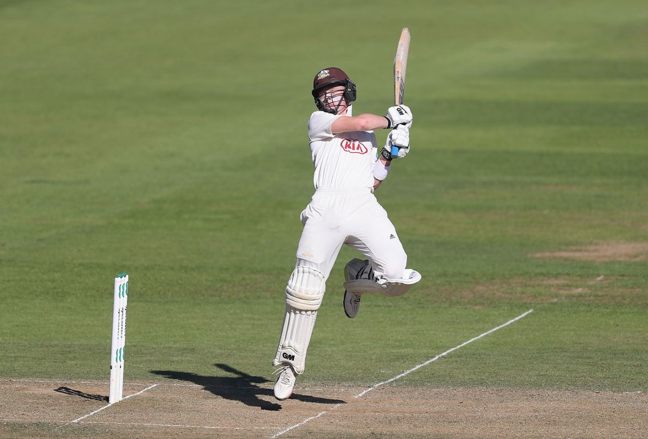 Ollie Pope cuts during his century, Surrey v Essex, County Championship, Division One, The Oval, September 26, 2018