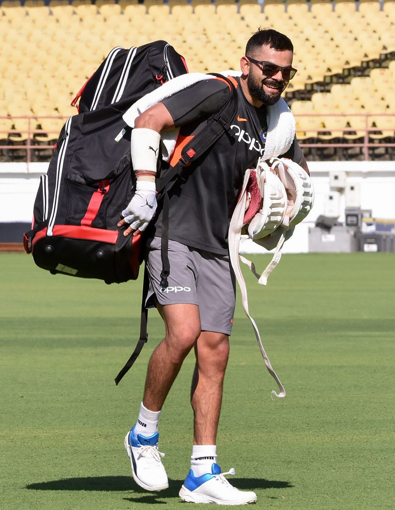 Virat Kohli at training ahead of the first Test against West Indies, Rajkot, October 2, 2018