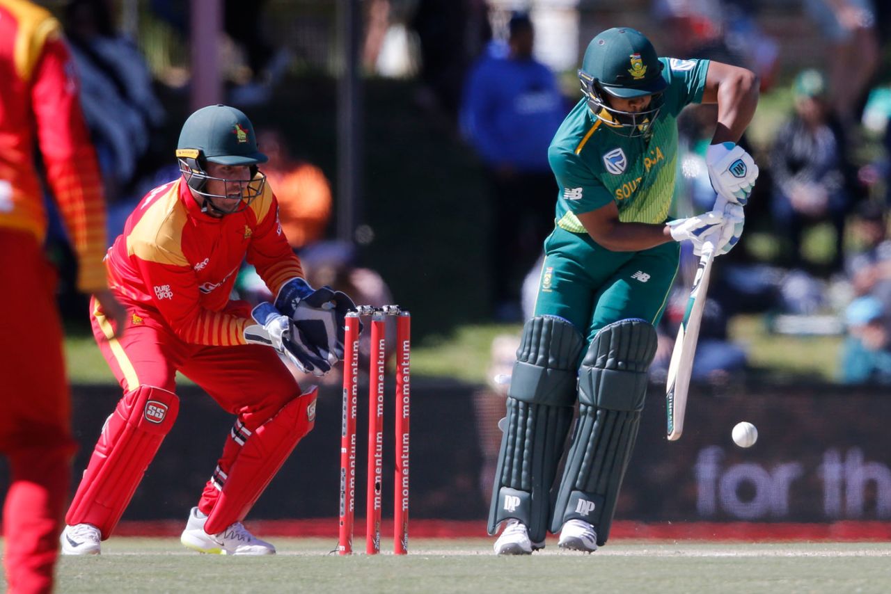 Khaya Zondo flicks through the leg side, South Africa v Zimbabwe, 2nd ODI, Bloemfontein, October 3, 2018