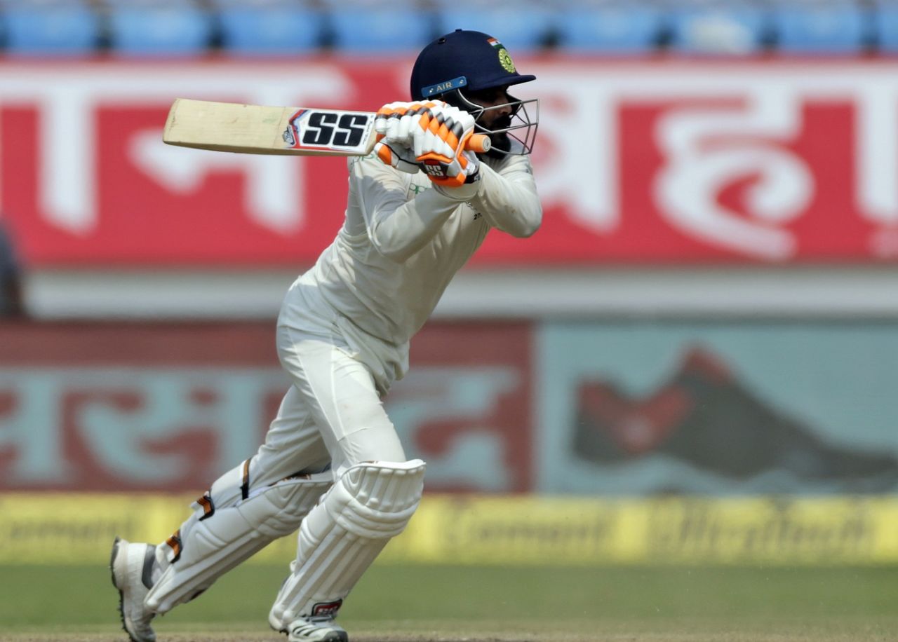 Ravindra Jadeja dominated West Indies with bold shots, India v West Indies, 1st Test, Rajkot, 2nd day, October 5, 2018