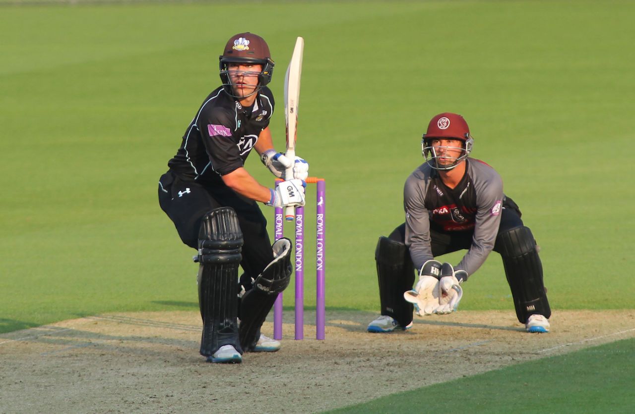 Rory Burns of Surrey bats, Royal London One-Day Cup, Surrey v Somerset, Kia Oval London, England, June 08, 2016