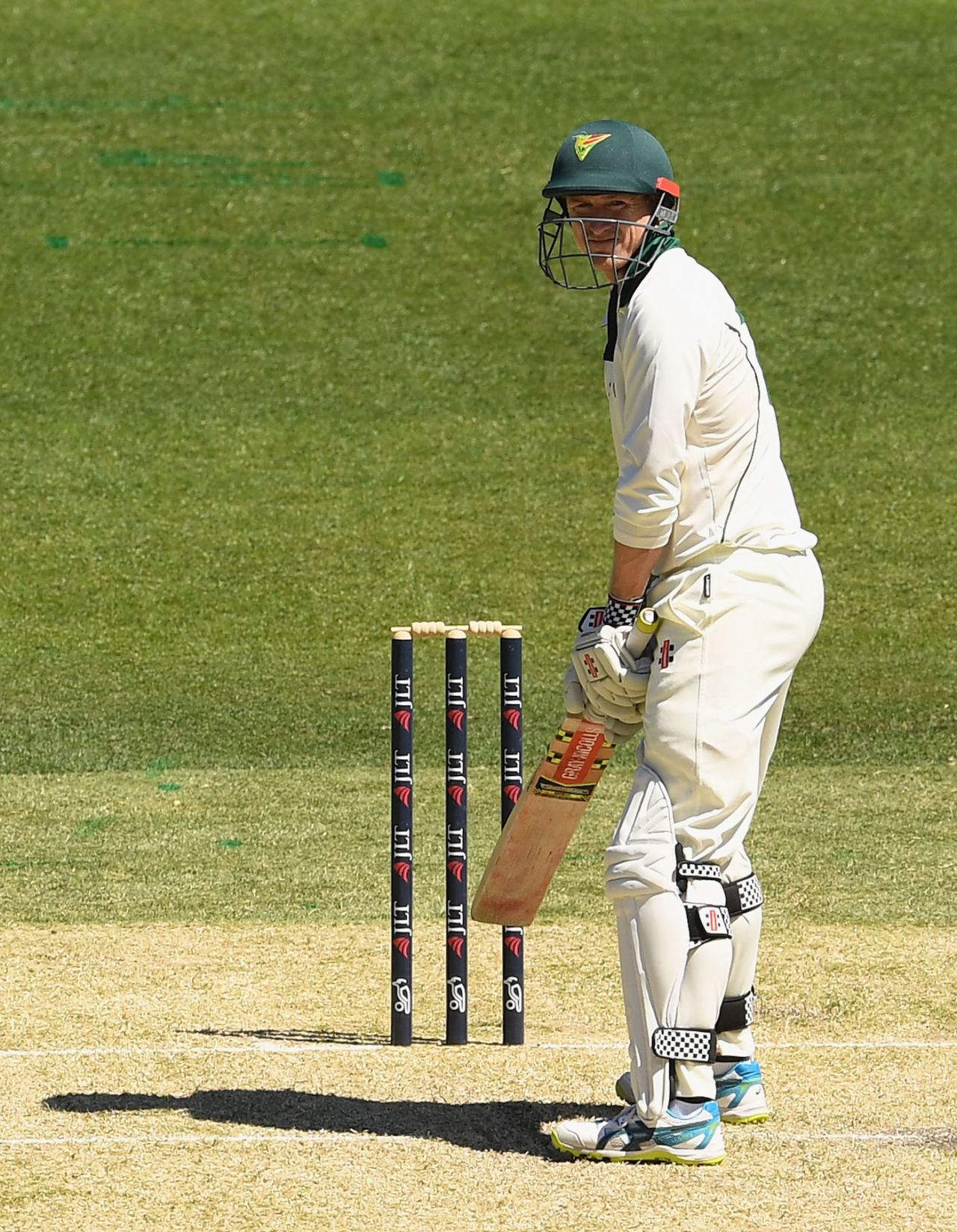 George Bailey stands at the crease, day one, Sheffield Shield match, Victoria v Tasmania, Melbourne Cricket Ground, November 13, 2017, Melbourne, Australia.