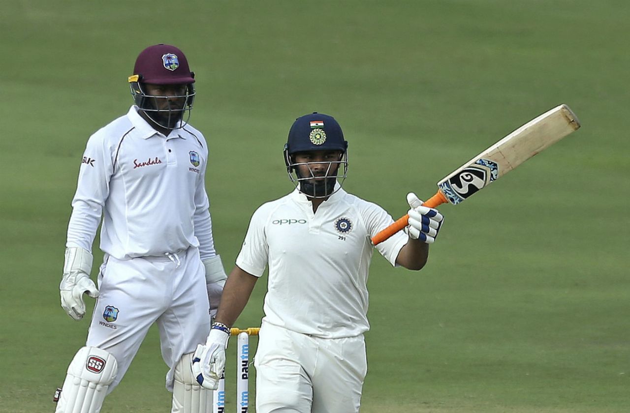 Rishabh Pant's bruising half-century added to West Indies' frustration, India v West Indies, 2nd Test, Hyderabad, 2nd day, October 13, 2018