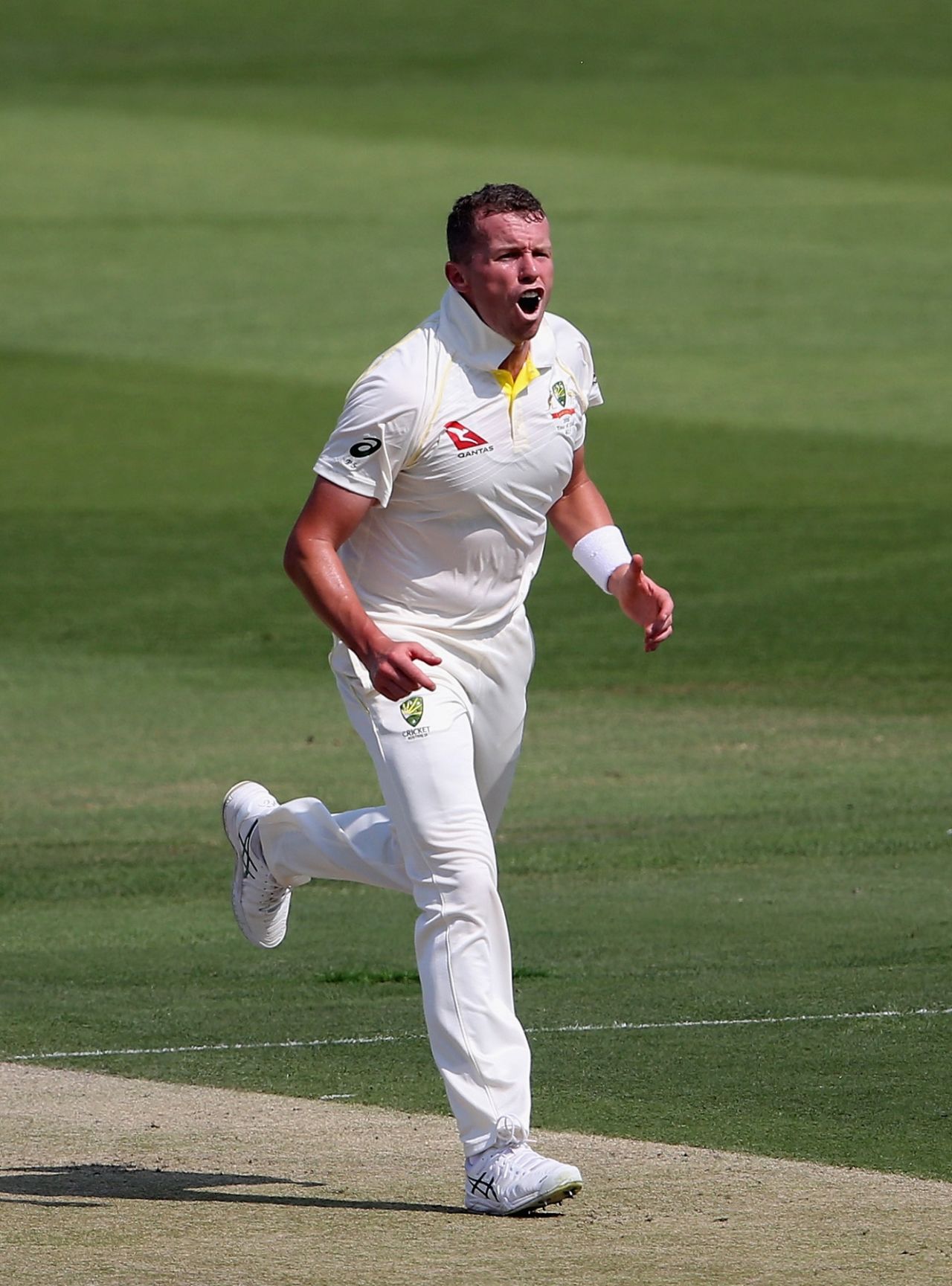 Peter Siddle reacts in the field, Pakistan v Australia, 1st Test, Abu Dhabi, 1st day, October 16, 2018 