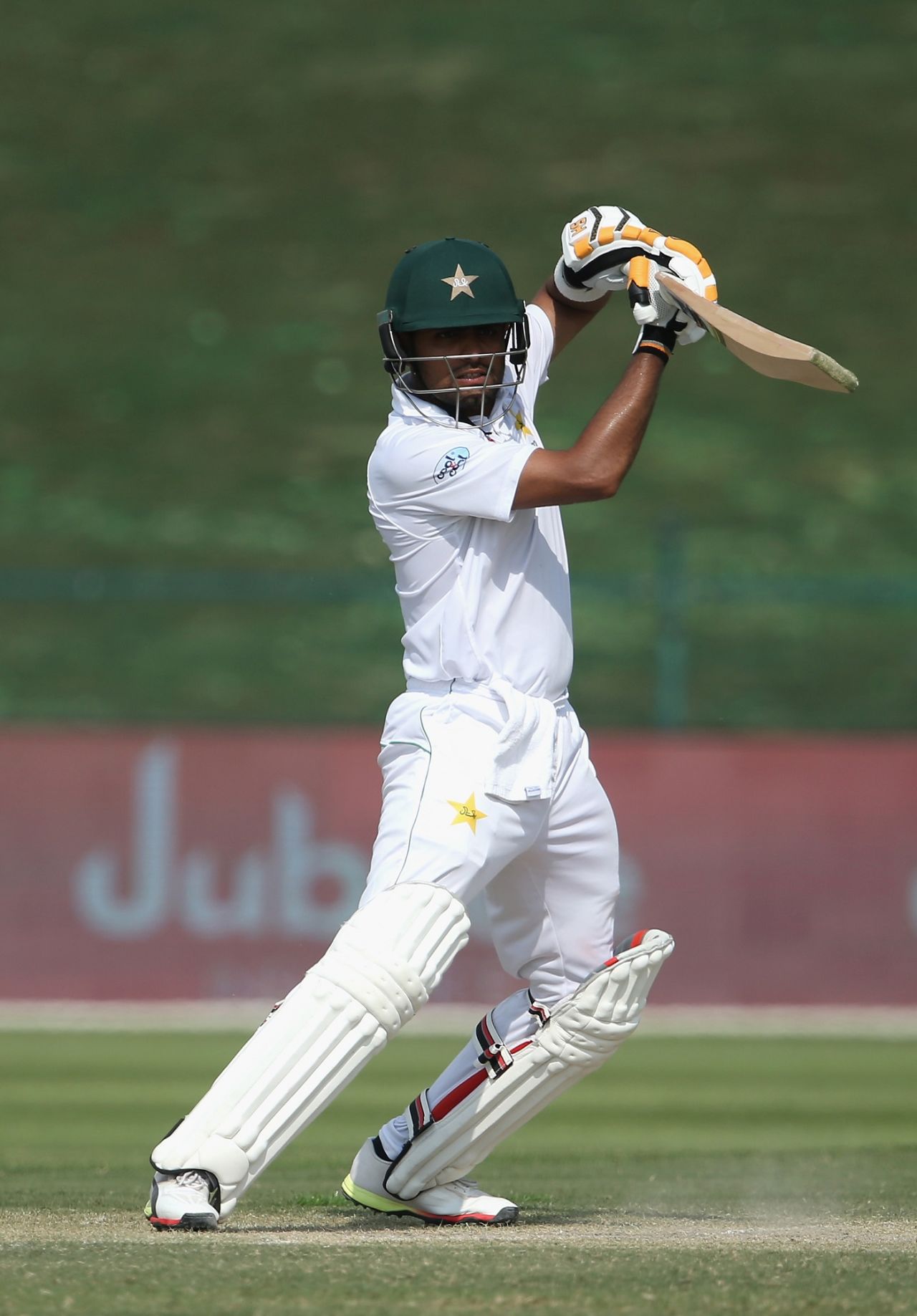Babar Azam punches off the back foot, Pakistan v Australia, 2nd Test, Abu Dhabi, 3rd day, October 18, 2018