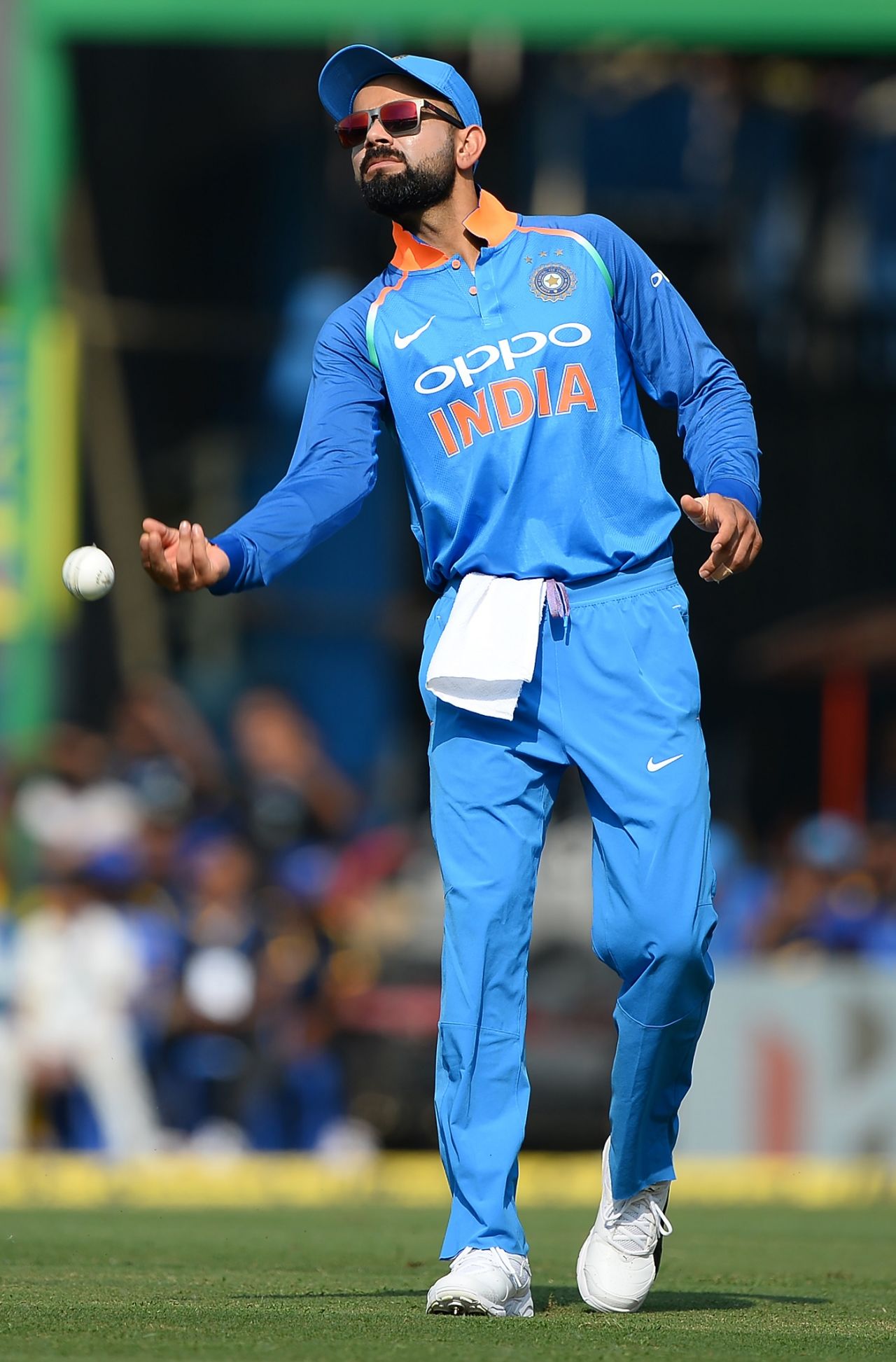 Virat Kohli in action during the first ODI, India v West Indies, 1st ODI, Guwahati, October 21, 2018