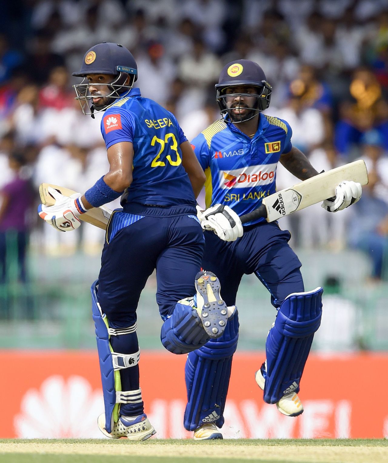 Sadeera Samarawickrama and Niroshan Dickwella put on a century stand for Sri Lanka, Sri Lanka v England, 5th ODI, October 23, 2018