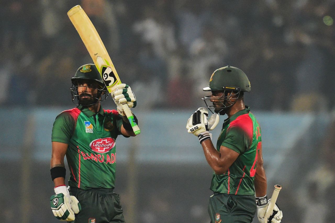 Liton Das and Imrul Kayes put together a century stand, Bangladesh v Zimbabwe, 2nd ODI, Chittagong, October 24, 2018