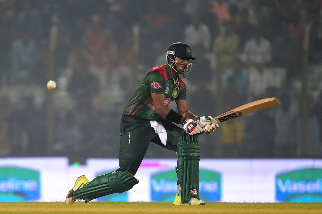 Soumya Sarkar lets out a loud call, Bangladesh v Zimbabwe, 3rd ODI, Chittagong, October 26, 2018