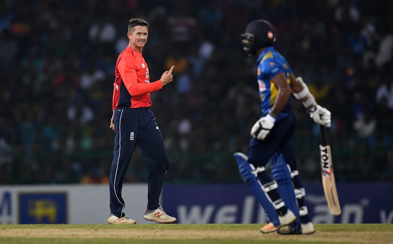 Joe Denly claimed a wicket in his first over, Sri Lanka v England, only T20I, October 27, 2018