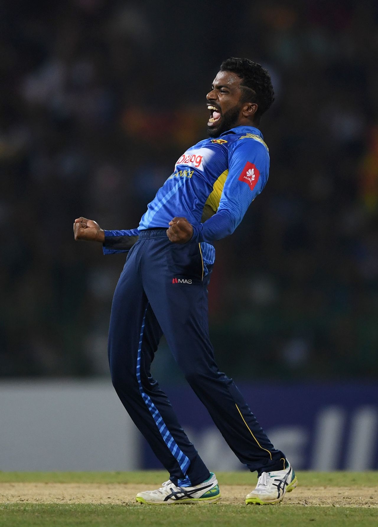 Amila Aponso claimed two wickets in an over, Sri Lanka v England, only T20I, October 27, 2018