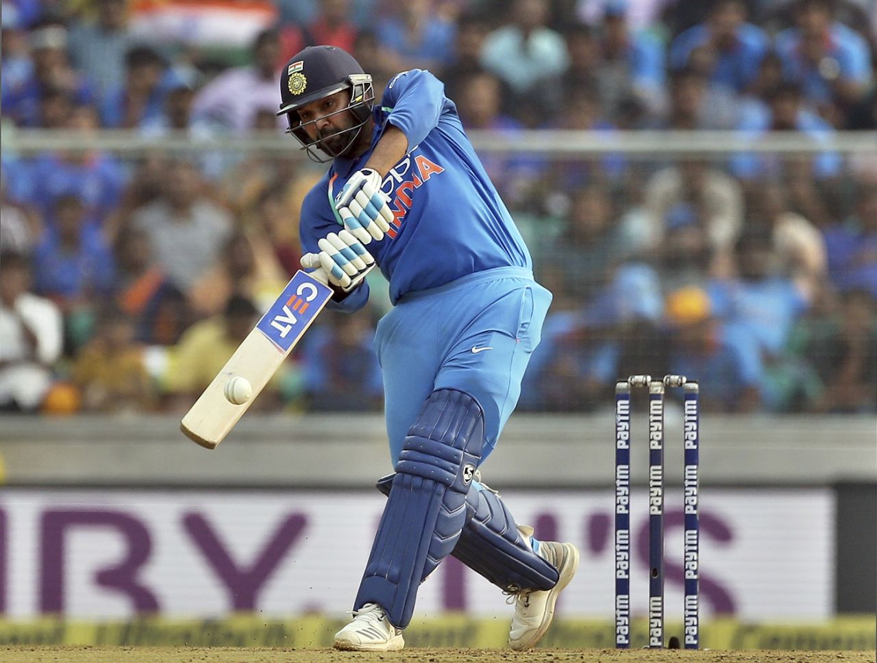 Rohit Sharma looks to go aerial, India v West Indies, 5th ODI, Thiruvananthapuram, November 1, 2018