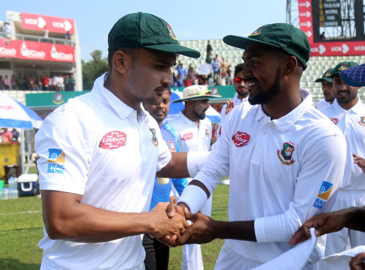Ariful Haque and Nazmul Islam made their Test debuts, Bangladesh v Zimbabwe, 1st Test, Sylhet, 1st day, November 3, 2018